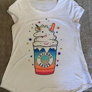 Girls Justice unicorn Frappuccino shirt